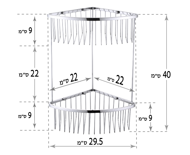 רשתות לתלייה על קיר מקלחת רשת פינתית כפולה גבוהה לקיר מקלחת לחדר אמבטיה מדף רשת מדפים לאמבטיה בראס איכותי