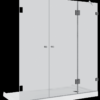 מקלחון חזית front703 - מקלחון בעל דופן קבועה ושתי דלתות הנפתחות פנימה והחוצה - אבנר'ס קולקשיין בע"מ
