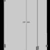 מקלחון square604 - מקלחון פינתי בעל דלת מצד אחד ודופן קבועה ודלת מהצד השני - אבנר'ס קולקשיין בע"מ