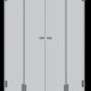 מקלחון square605 - מקלחון פינתי בעל שתי דלתות הרמוניקה המתקפלות פנימה והחוצה - אבנר'ס קולקשיין בע"מ