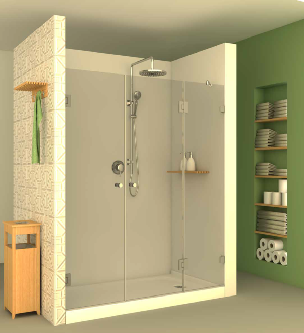 מקלחון חזית front703 - מקלחון בעל דופן קבועה ושתי דלתות הנפתחות פנימה והחוצה - אבנר'ס קולקשיין בע"מ