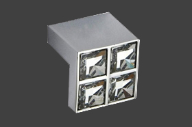 כפתור קריסטל מרובע בסיס מלבני