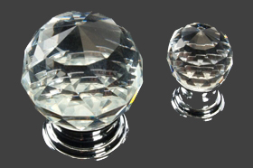 ידית קריסטל שקוף