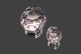 כפתור קריסטל ורוד 20 מ"מ