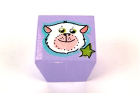 כפתור חתול סגול