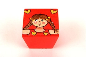 כפתור ילדה אדומה