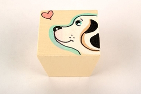 כפתור כלב שמנת