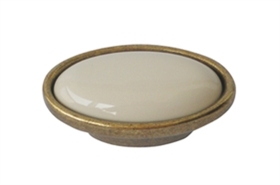 ידית פורצלן כפתור אובלי 345/16 אוקסיד חלק