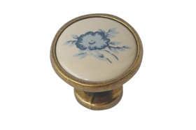 כפתור פורצלן 341 אוקסיד פרח תכלת