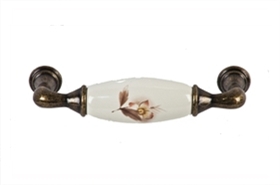 ידית פורצלן 325/96 פרח חום