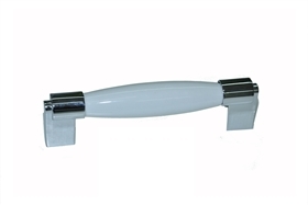 ידית פורצלן לבן/ניקל 328/96