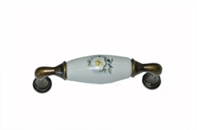 ידית פורצלן 325/96 אוקסיד פרח לבן