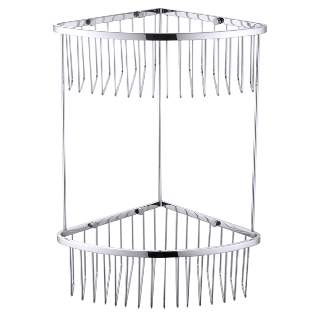 סבוניה רשת פינתית כפולה למקלחת ניקל מבריק - K700