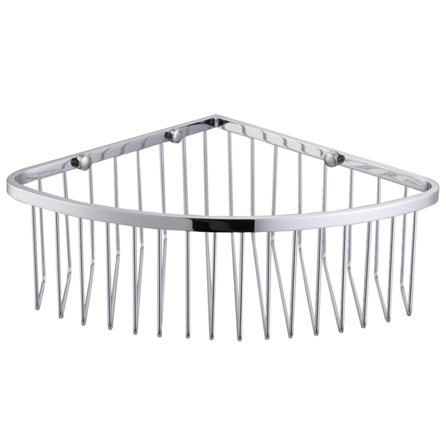 רשת פינתית למקלחת גבוהה מעוגלת ניקל מבריק - K701