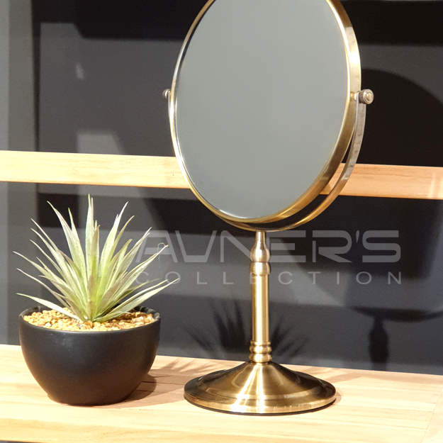 מראה מגדילה פי 7 שולחנית דו כיוונית ברונזה M27-BR