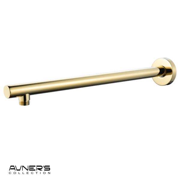 זרוע לראש מקלחת 40 ס״מ עגולה זהב מבריק BRASS - אבנר'ס קולקשיין בע"מ