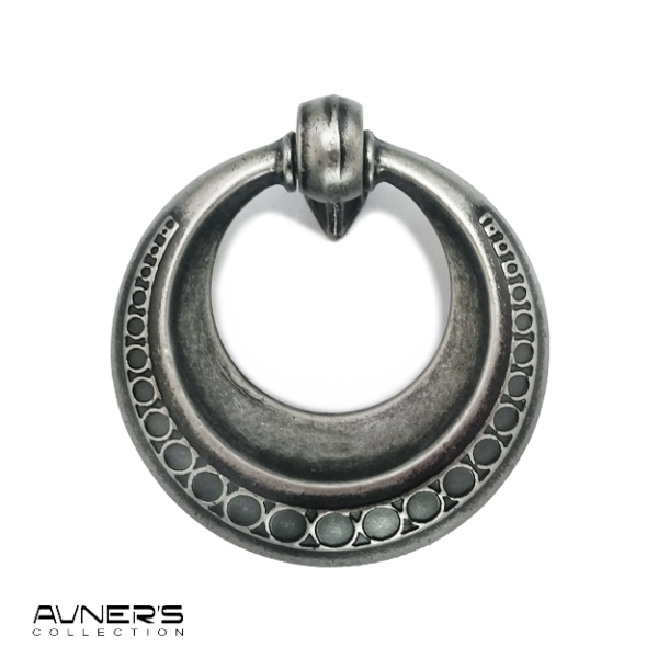ידית טבעת לארון מעוצבת דגם 3128 כסף עתיק - אבנר'ס קולקשיין בע"מ