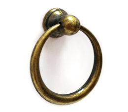 ידית כפתור טבעת לארון דגם 3110 פליז עתיק ברונזה