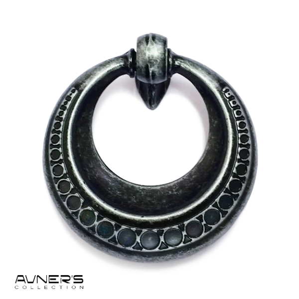 ידית טבעת מעוצבת דגם 3128 מושחר עתיק - אבנר'ס קולקשיין בע"מ