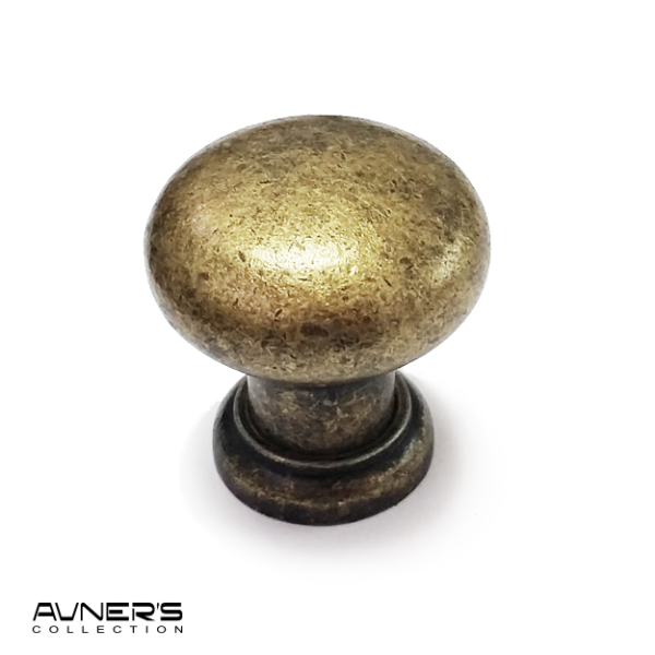 ידית כפתור עגול דגם K-7022 פליז עתיק - אבנר'ס קולקשיין בע"מ