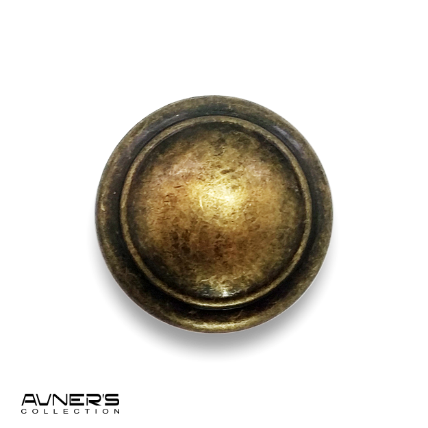 ידית כפתור עגול לארון דגם K-7021 פליז עתיק