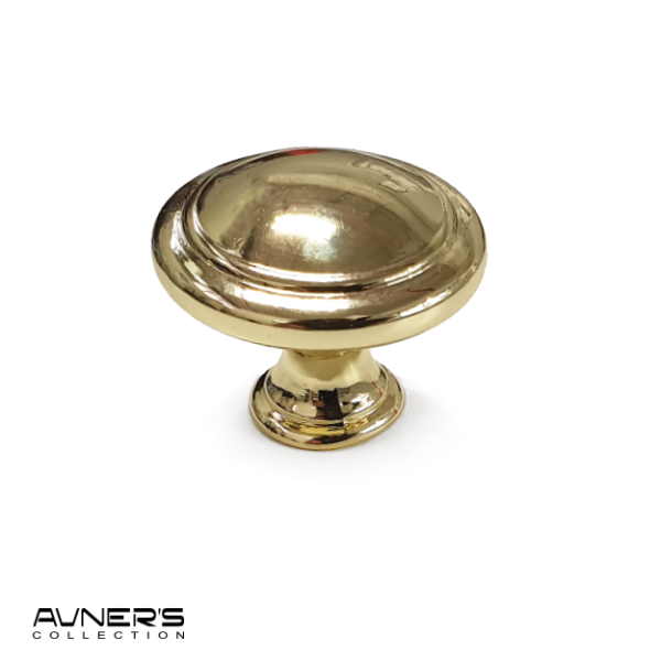 ידית כפתור עגול לארונות דגם K-7021 זהב מבריק - אבנר'ס קולקשיין בע"מ