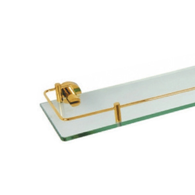 מדף זכוכית לאמבטיה 53 ס״מ CLASS זהב מבריק
