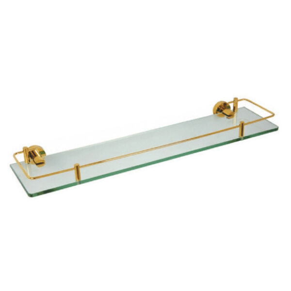מדף זכוכית לאמבטיה 53 ס״מ CLASS זהב מבריק - אבנר'ס קולקשיין בע"מ