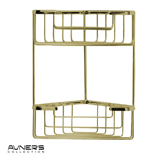 מדף רשת למקלחת דו קומתית מפוארת לקיר ברונזה SL370-BR