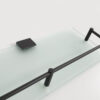 מדף זכוכית לאמבטיה 60 ס״מ לוטוס פרזול שחור - אבנר'ס קולקשיין בע"מ