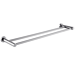 מוט כפול למגבות 80 ס״מ ROUND ניקל מבריק