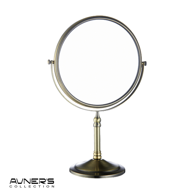 מראה מגדילה פי 7 שולחנית דו כיוונית ברונזה M27-BR