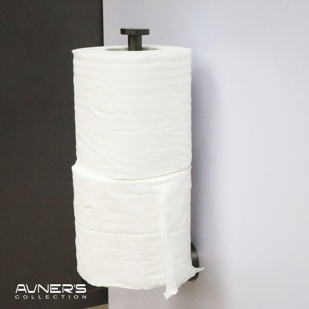 מחזיק נייר טואלט רזרבי לקיר ROUND גרפיט