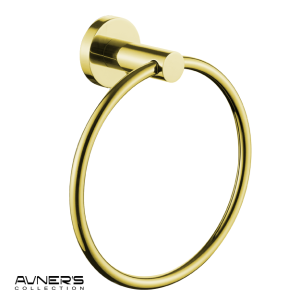 מתלה טבעת למגבת פנים ROUND זהב מט - אבנר'ס קולקשיין בע"מ
