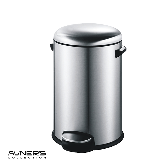 פח אשפה לשירותים 3 ליטר JAVA עגול כיפתי מוברש