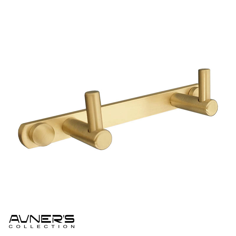 קולב זוגי למגבות דגם טופ PYG-202-MG זהב מט