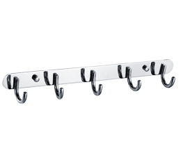 קולב חמישיה למגבות אמבטיה דגם U-5 ניקל מבריק