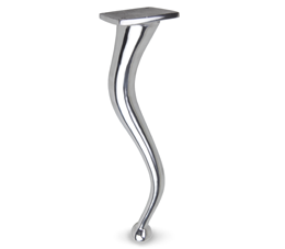 רגליות לריהוט גובה 39 ס״מ לשולחן קפה ניקל מבריק