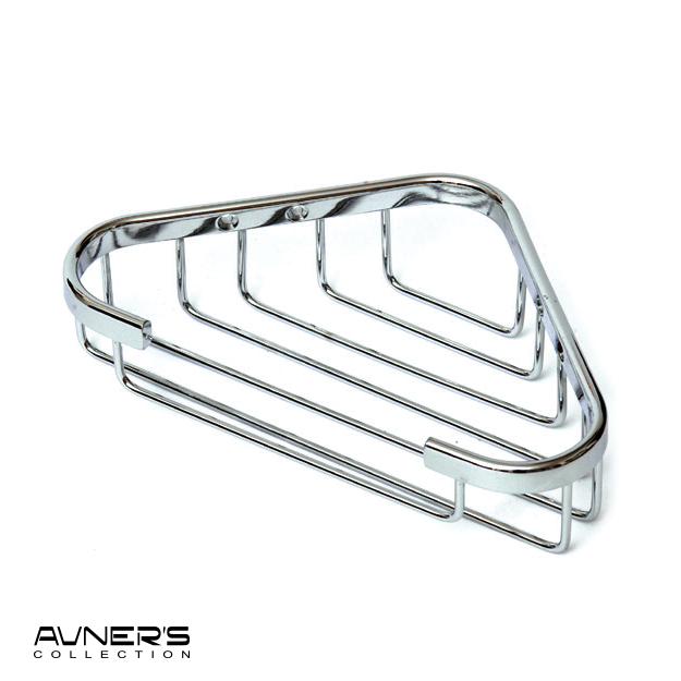 סבוניה רשת פינתית נמוכה למקלחת ניקל מבריק - SL276