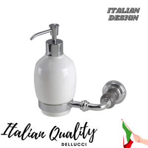 דיספנסר ניקל אפור דלוצ'י אביזרי אמבטיה איטלקיים