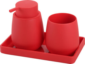 דיפנסר וכוס על מגש אדום טוקיו