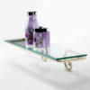 מדף זכוכית לאמבטיה 50 ס״מ נפחות שבלול קרם - אבנר'ס קולקשיין בע"מ