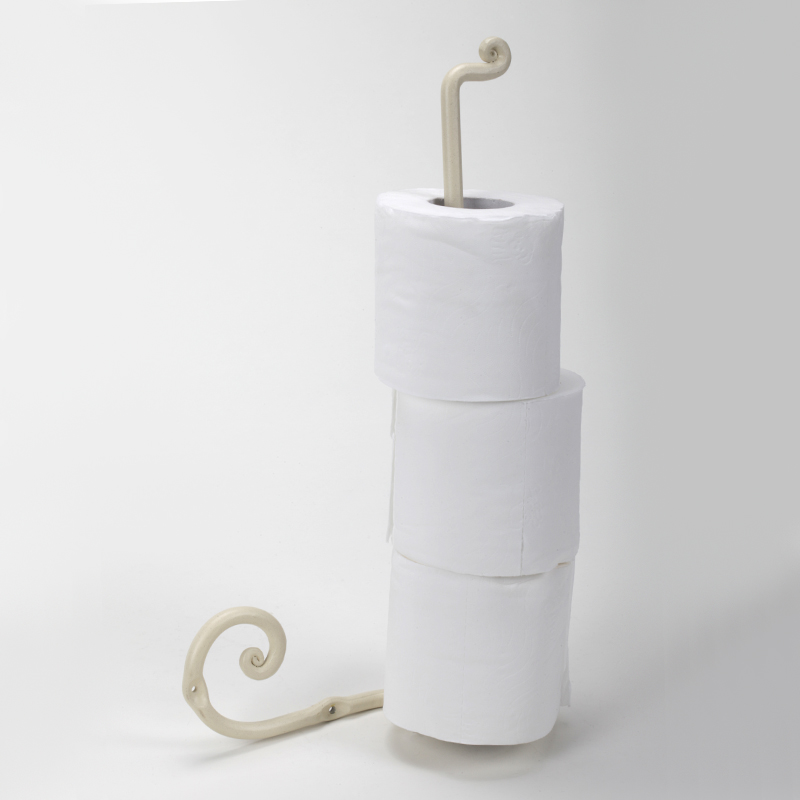 מחזיק נייר טואלט רזרבי שבלול קרם עבודת יד נפחות