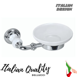 סבוניה לסבון מוצק לתלייה על קיר ג'ולייט ניקל עם לבן - אבנר'ס קולקשיין בע"מ