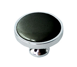 ידית כפתור פורצלן שחור