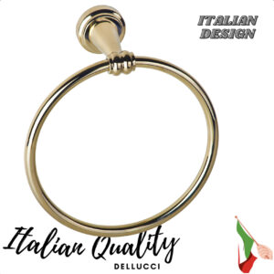 מתלים וקולבים למגבות בזהב מבריק עיצוב וונציאני קלאסי