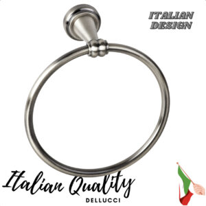 אביזרים מעוצבים לאמבטיה בגימור מוברש דלוצ'י איטלקי