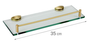 אביזרים לאמבטיה זהב מט מדפים לשמפו למקלחת לחדר רחצה