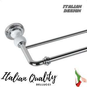 אביזרי אמבטיה מעוצבים סדרת ג'ולייט בגימור ניקל עם לבן