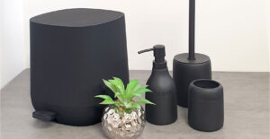 אביזרים מונחים לאמבטיה ולשירותים בשחור לא שביר איכותי סט שחור לחדר אמבטיה TOWN